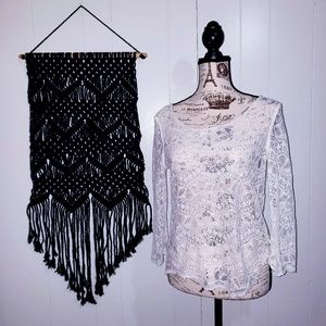 NWOT H&M White Lace Top